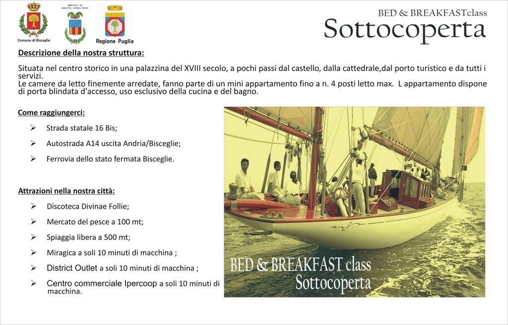 B&B Sottocoperta Bisceglie Exterior photo